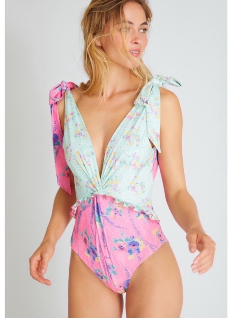 LOVESHACKFANCY Demeter Watermelon One Piece Swimsuit